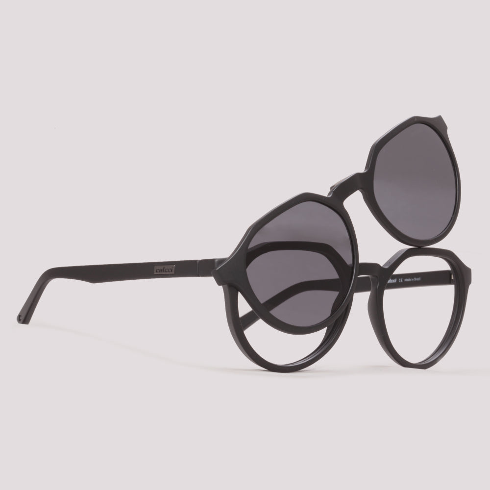 Colcci Bandy 6 Clip On Preto Fosco/ Preto - 53 mm  - Grau