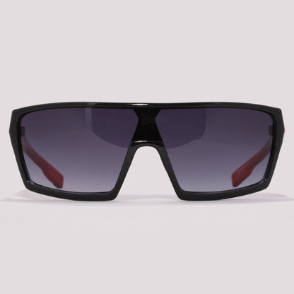 Evoke Bionic Beta AC01 Retangular Black Shine Red/ Gray Gradient - Solar - TAM 132 mm