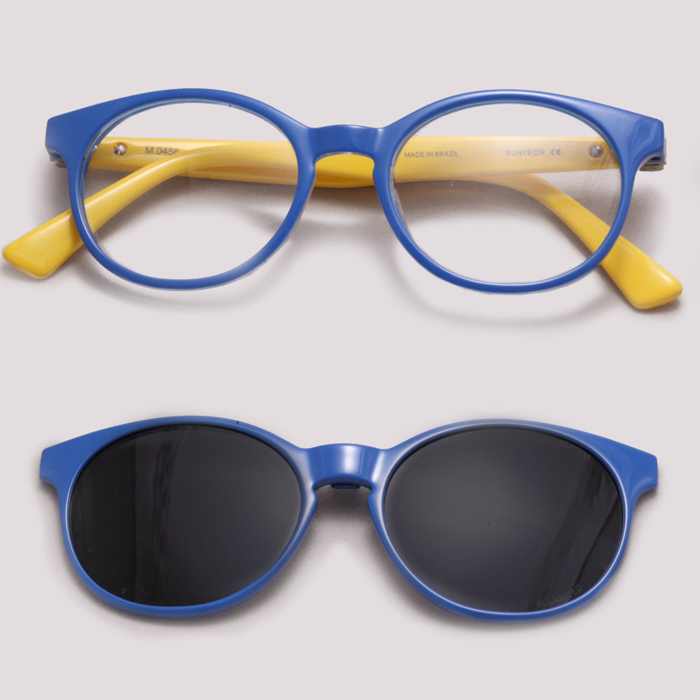 HB Switch 0456 Azul Amarelo Cinza Polarizado - Grau - 44 mm
