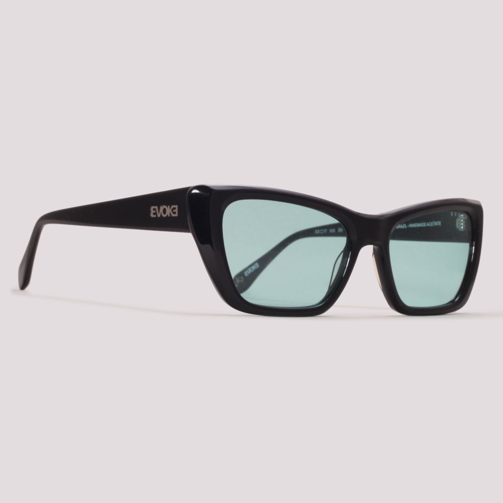 Evoke EVK 44 A03 Preto Brilho Azul - Sol - 53 mm