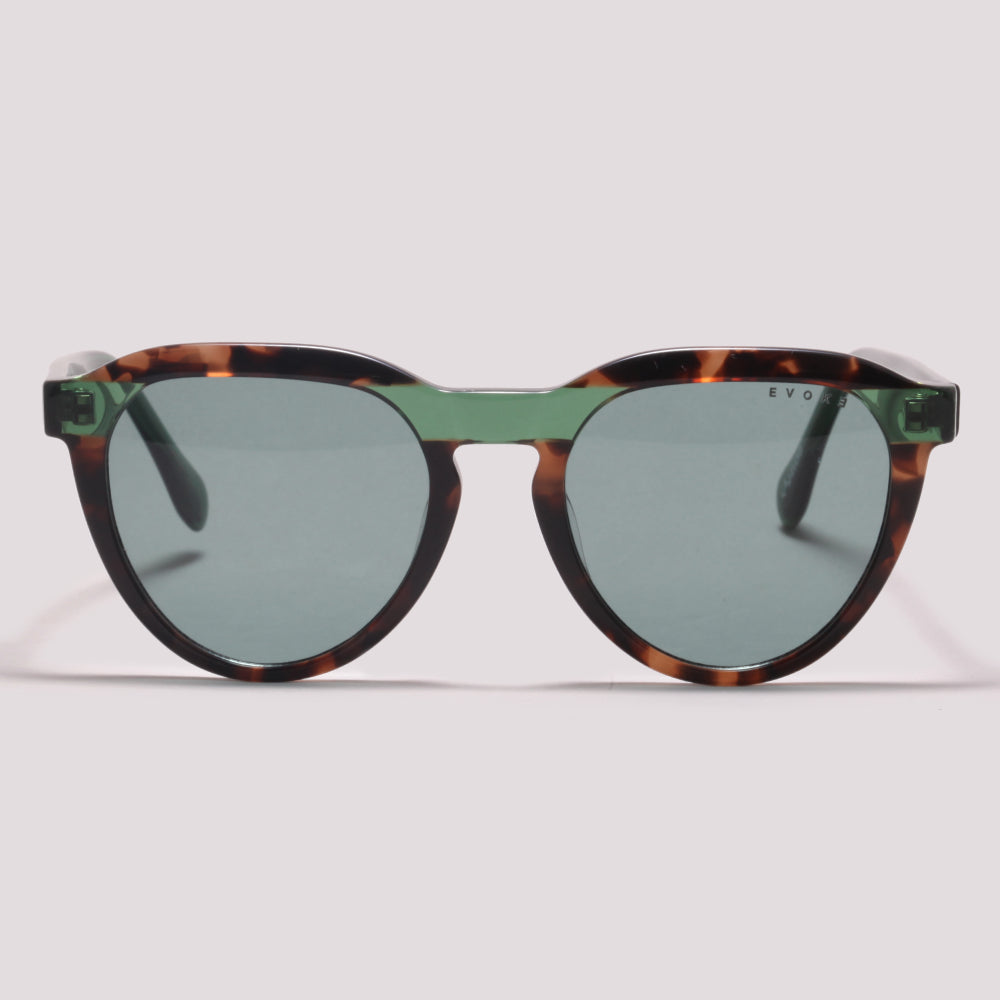 Evoke EVK 45 G21 Havana Shine Crystal Green - Sol - 52 mm