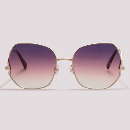 Hickmann HI30012 13A Dourado Brilho Roxo e Rosa Degradê - Sol - 57 mm