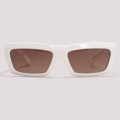 Evoke Outlaw High-end B01T White Shine Black Brown Gradient - Lente 56 MM - Sol