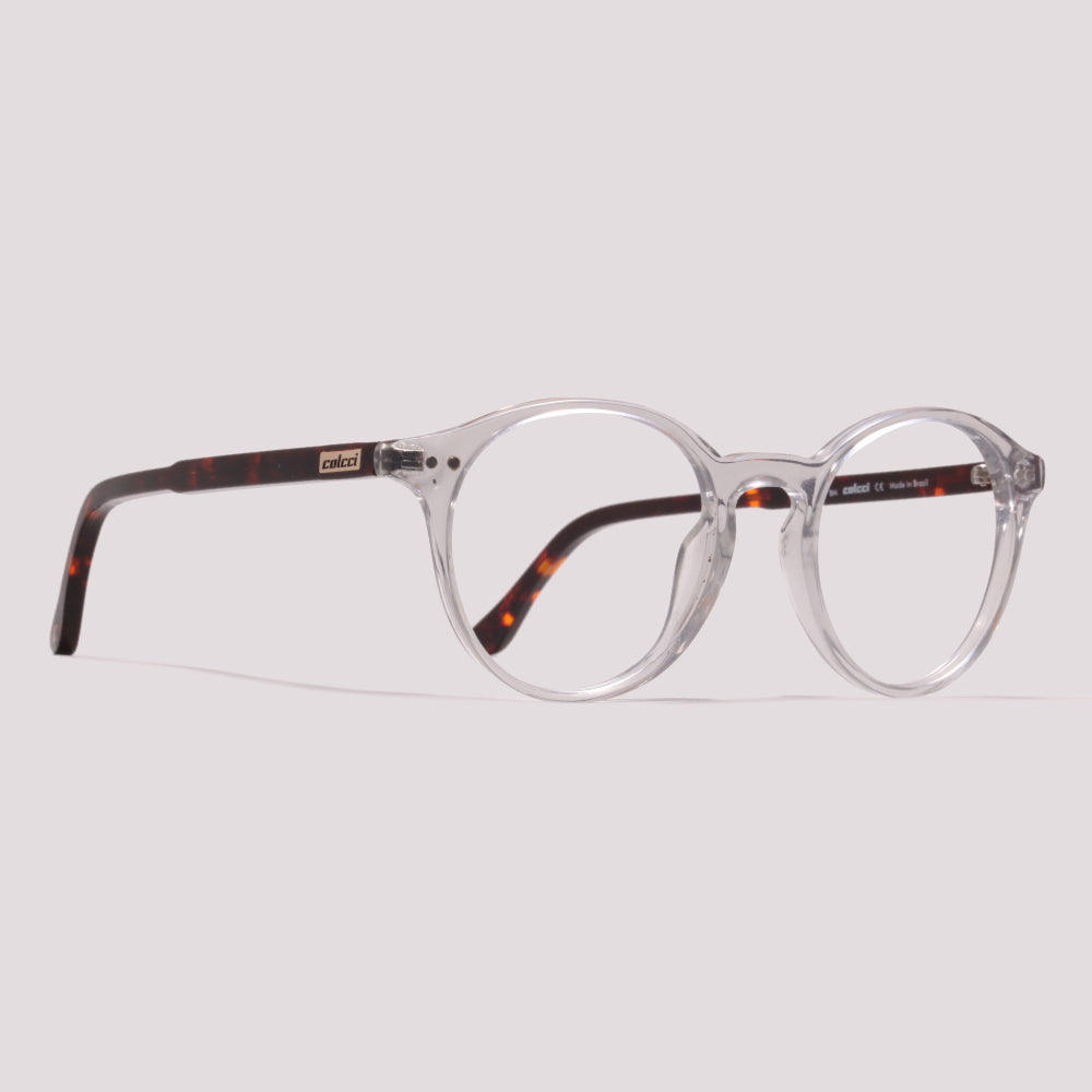 Colcci Angelim Klebber Toledo Transparente e Marrom Mesclado - Grau - 45 mm