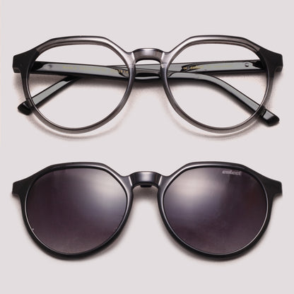 Colcci Bandy 6 Clip On Retrô Fume Brilho e Preto - Grau - 53 mm