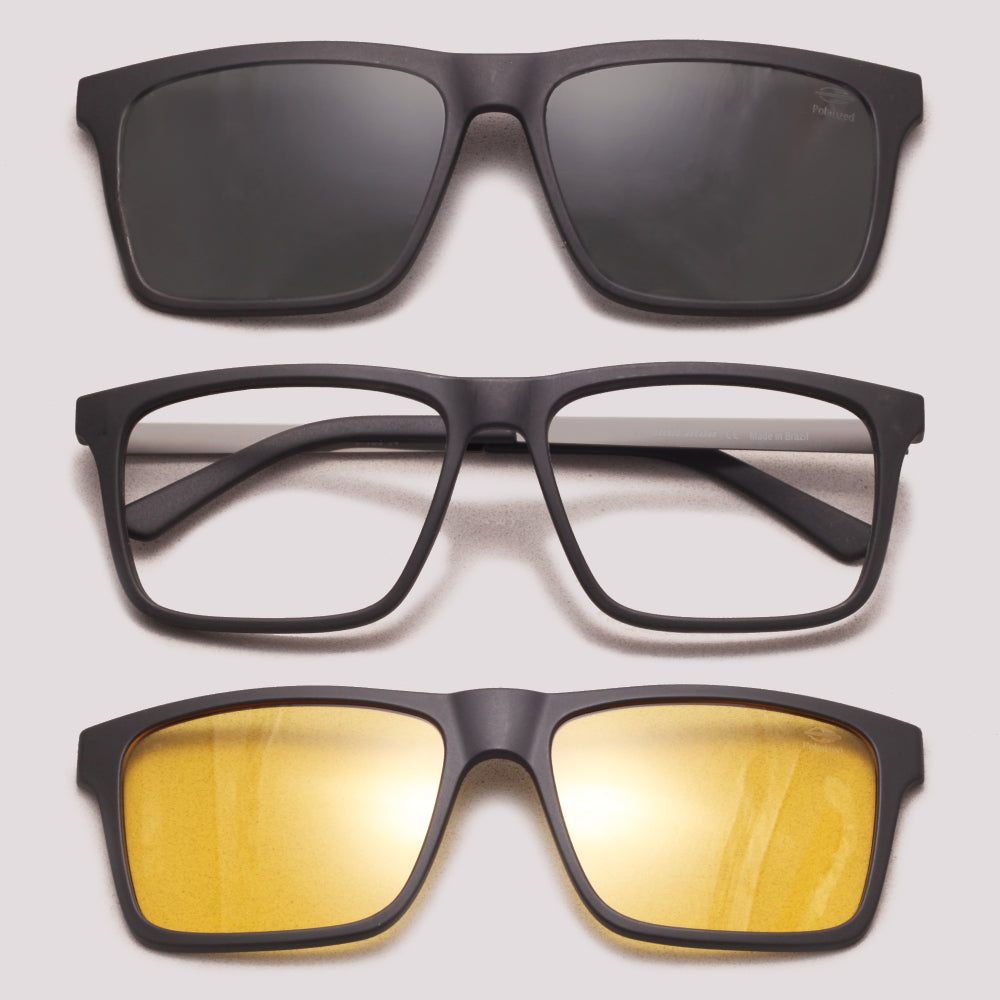 Mormaii Swap 6 Preto Fosco Preto Polarizado - Grau - 55 mm