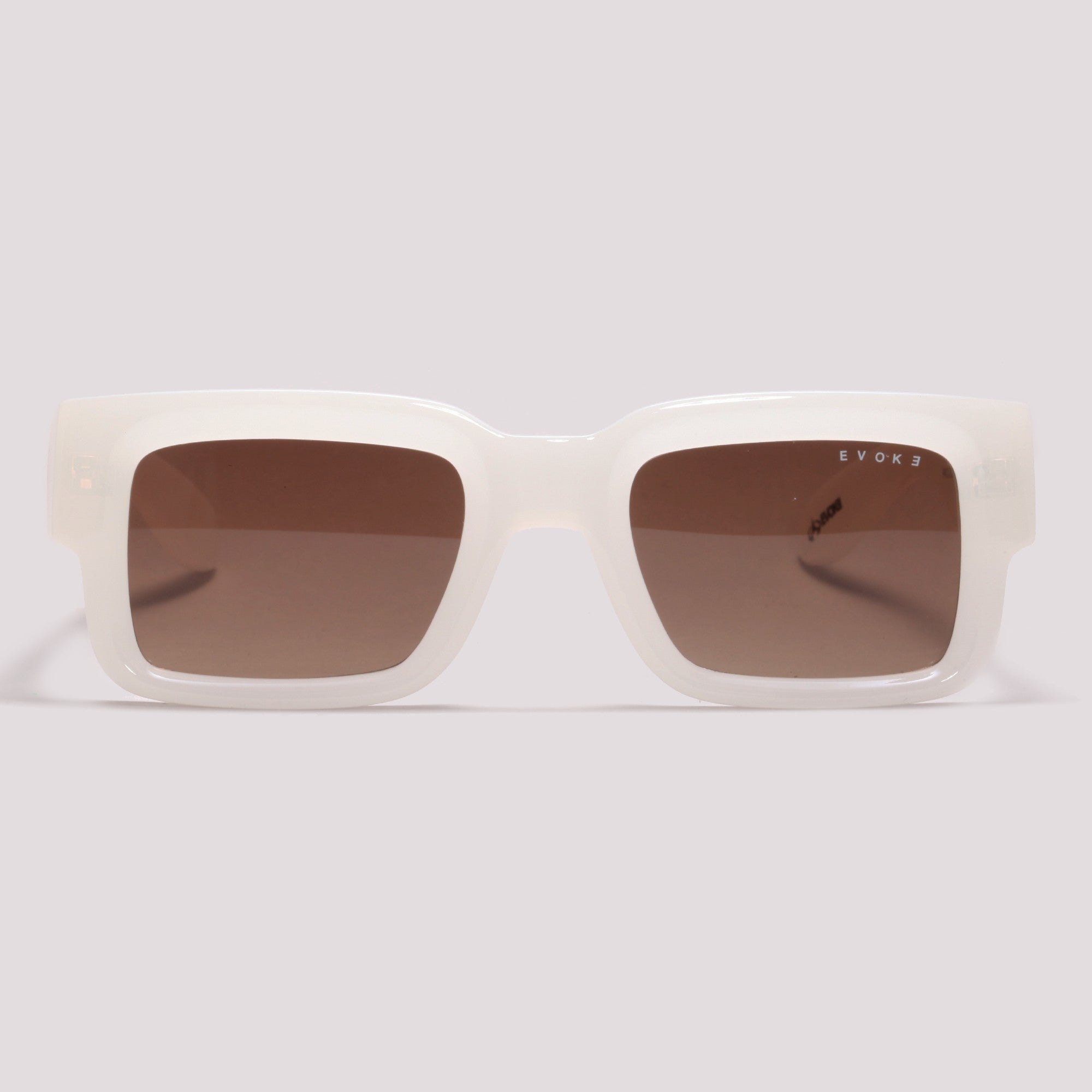 Evoke Lodown B01 Branco Perolado Marrom Degradê - Sol - 47 mm