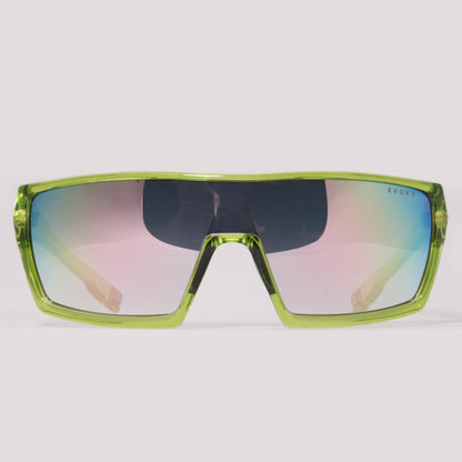 Evoke Bionic Beta E01S Retangular Crystal Green flash - Solar - TAM 145 mm