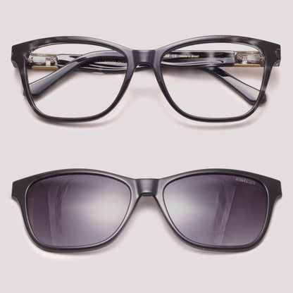 Colcci Bandy 7 Clip On Preto Brilho Demi Preto e Branco - Grau - 54 mm