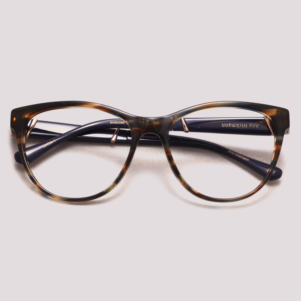 Ana Hickamnn Lucia 1 AH60066 D21 Mesclado Marrom e Azul - Grau - 54 mm