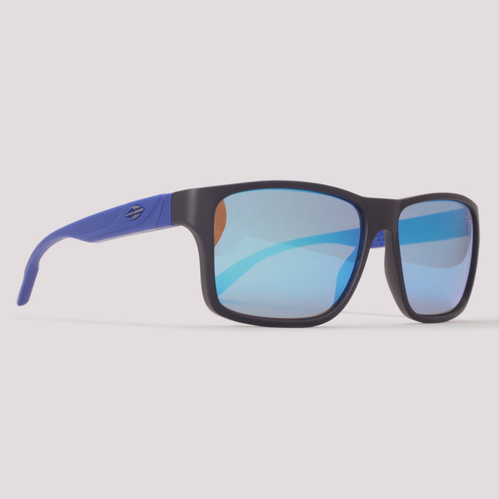 Mormaii Ancara 3 Preto Fosco Com Azul Lente Azul Revo Ice - Sol - 57 mm