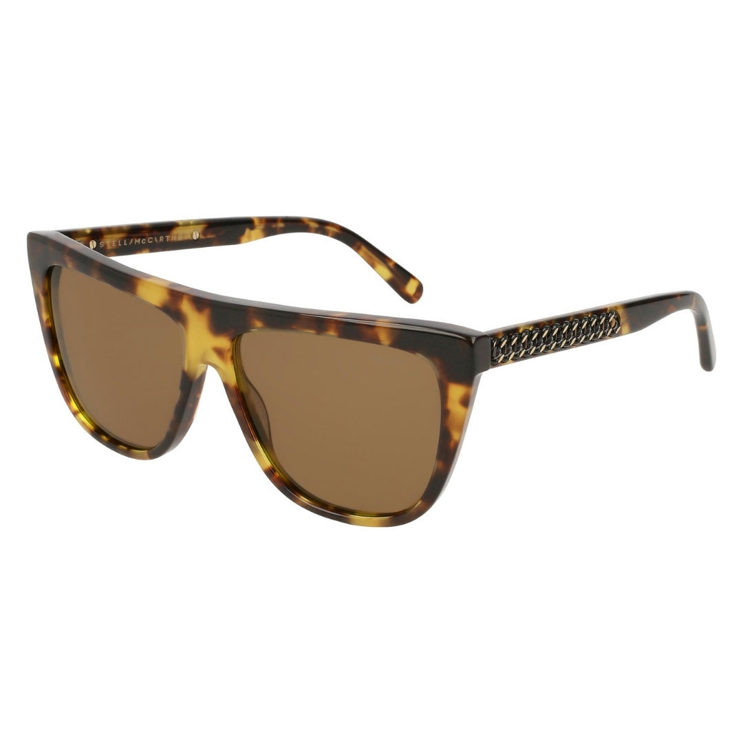 Stella Mccartney SC0149S 002 Marrom Mesclado Marrom - Sol - 56  mm