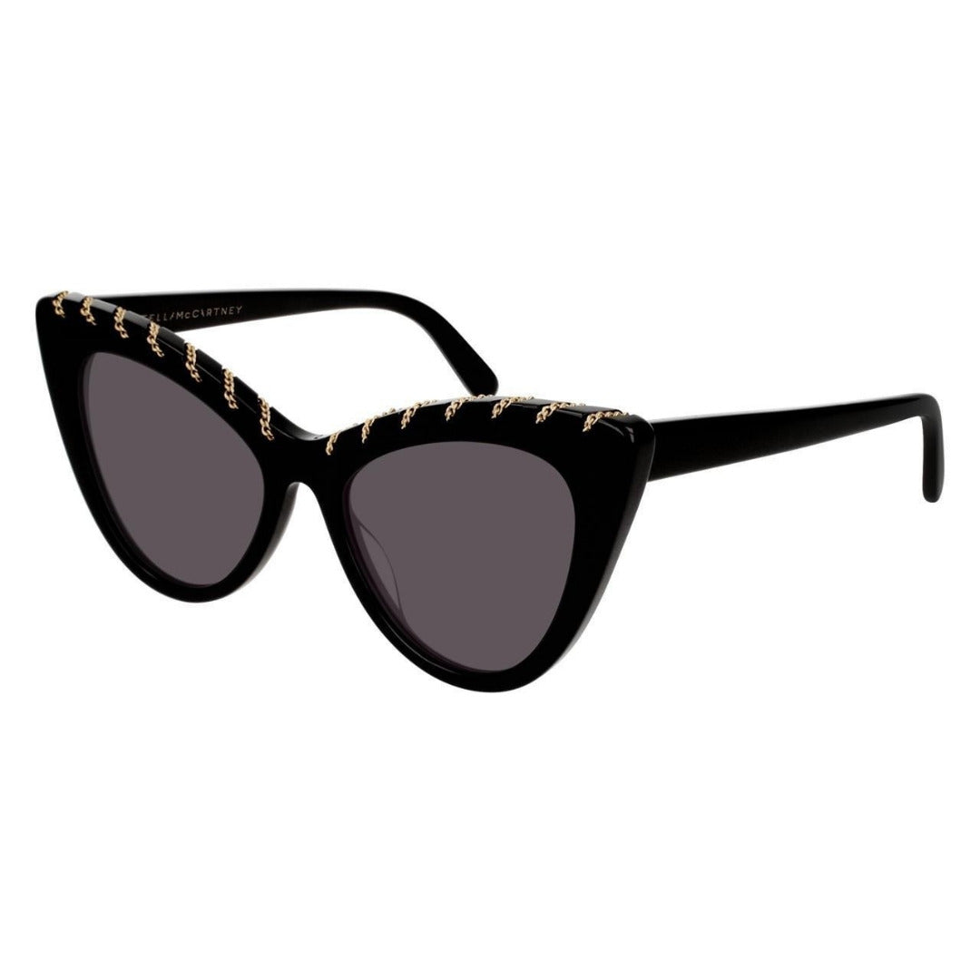Stella Mccartney SC0163S 001 Preto Brilho Preto - Sol - 52 mm