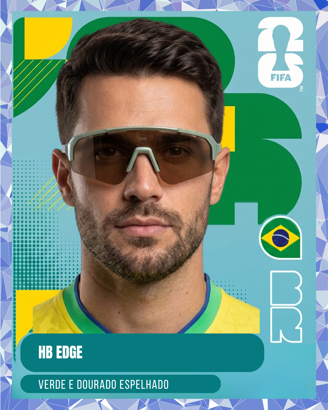 HB Edge S Verde Brilho Metálico Dourado Espelhado - Sol - 169 mm