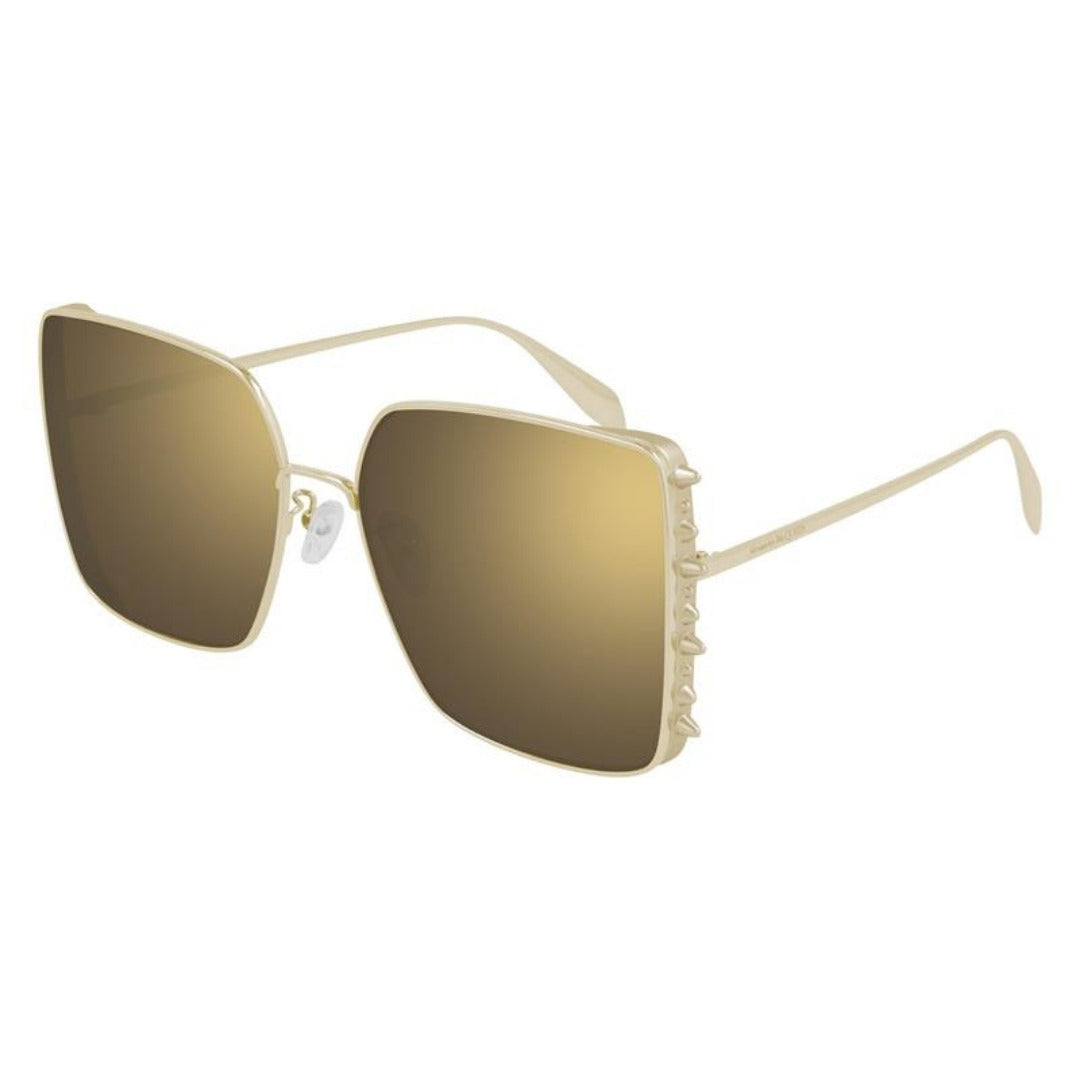 Alexander McQueen AM0309S 003 Dourado Brilho Dourado Espelhado - Sol - 62 mm