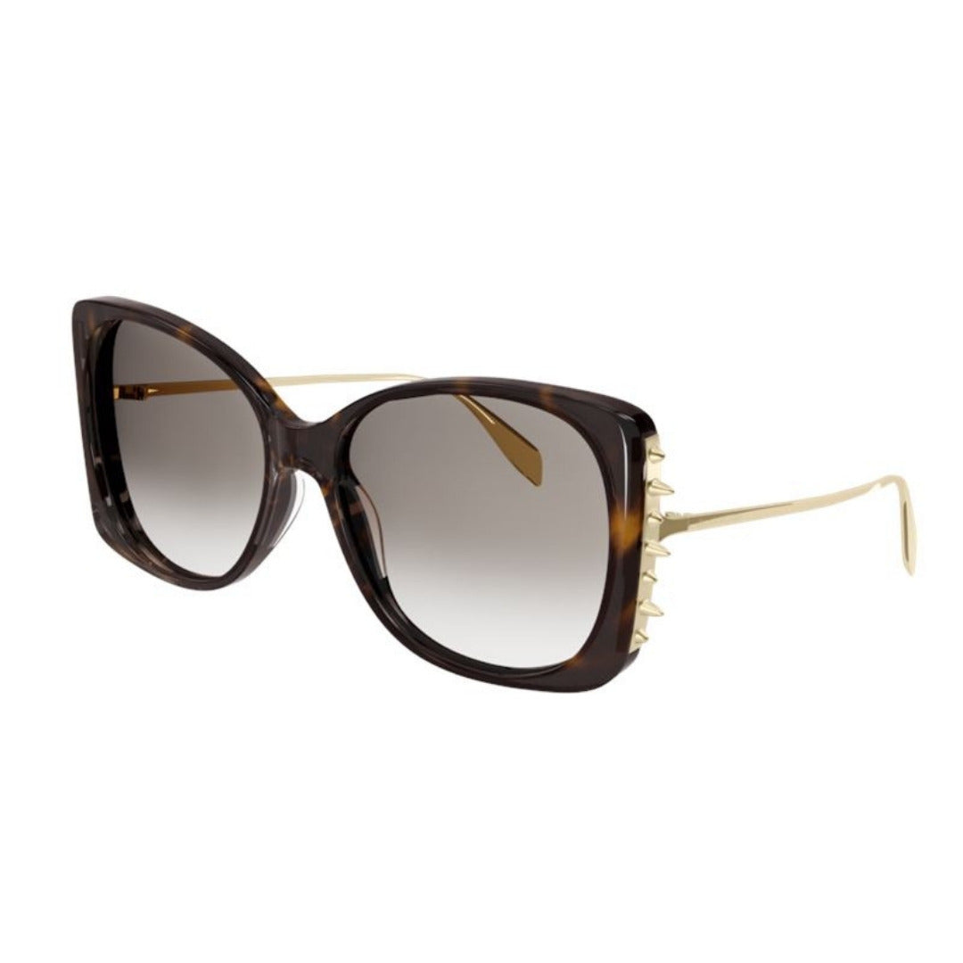 Alexander McQueen AM0340S 002 Marrom Mesclado Marrom Degradê - Sol - 59 mm