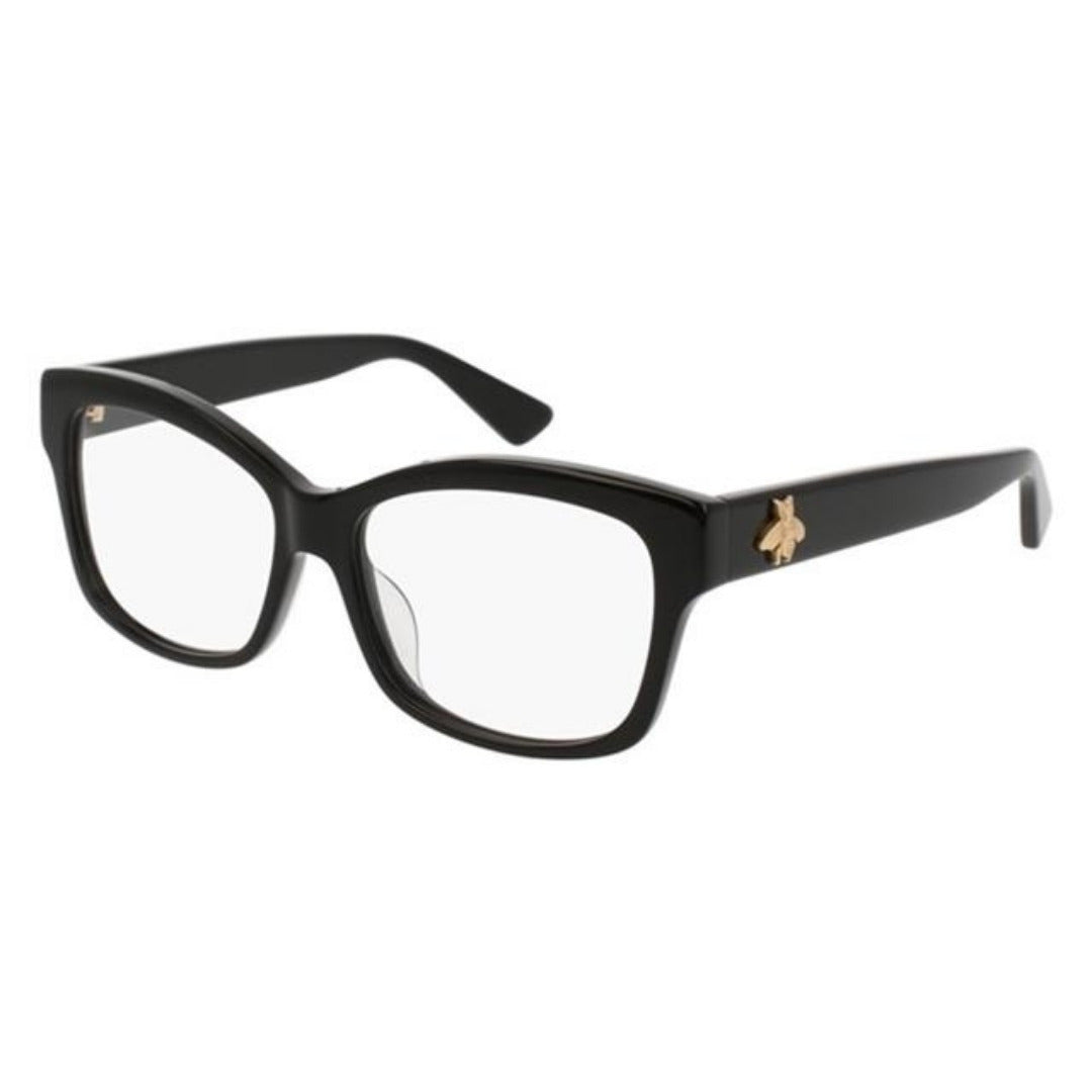 Gucci GG0100OA 001 Preto Brilho - Grau - 54 mm