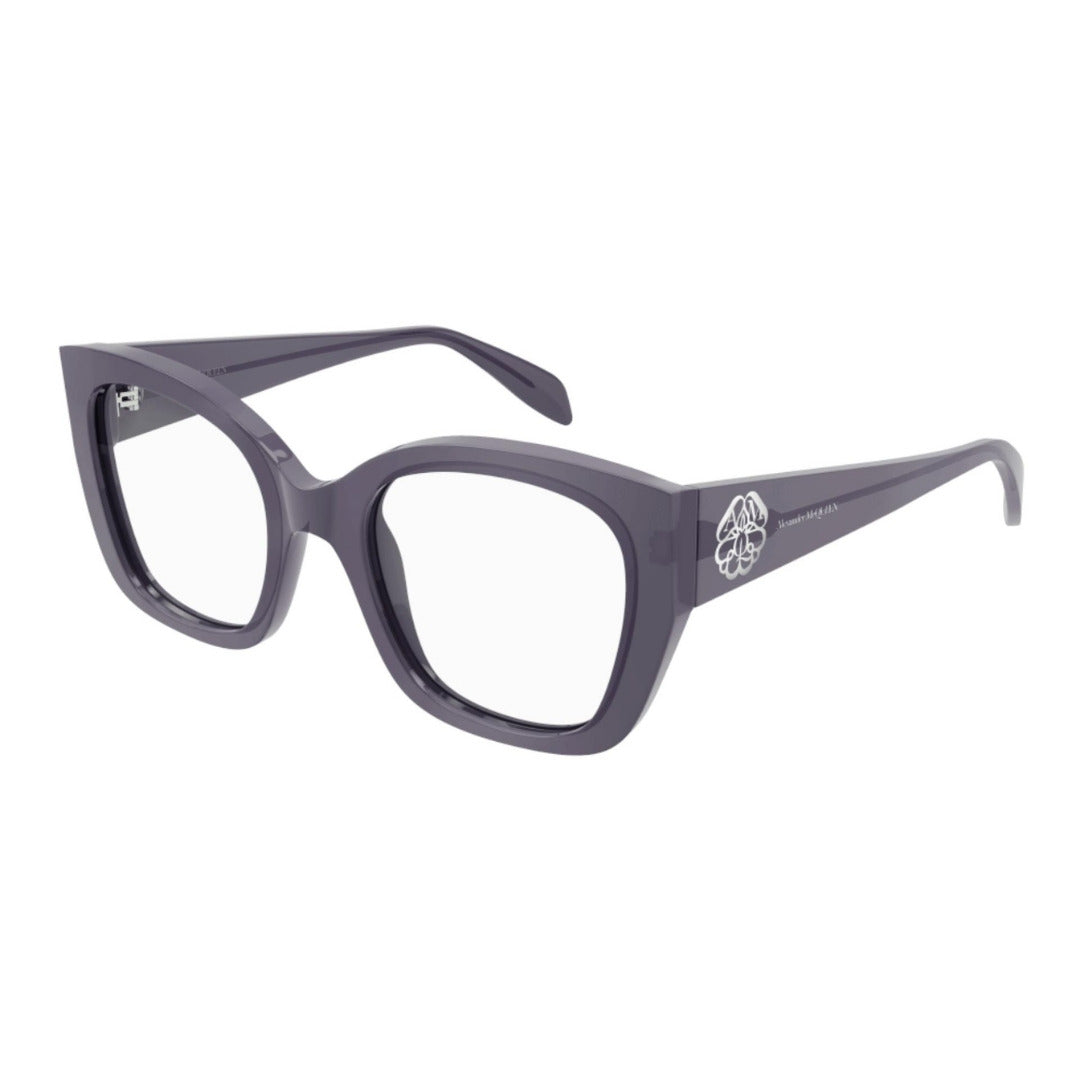 Alexander McQueen AM0379O 004 Cinza Translúcido - Grau - 52 mm