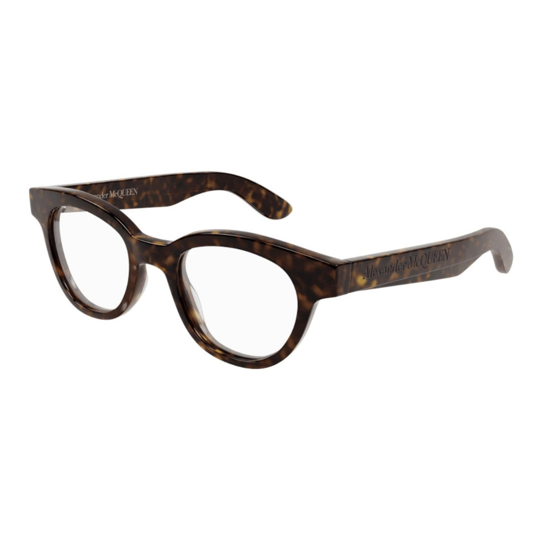 Alexander McQueen AM0384O 002 Marrom Mesclado - Grau - 47 mm