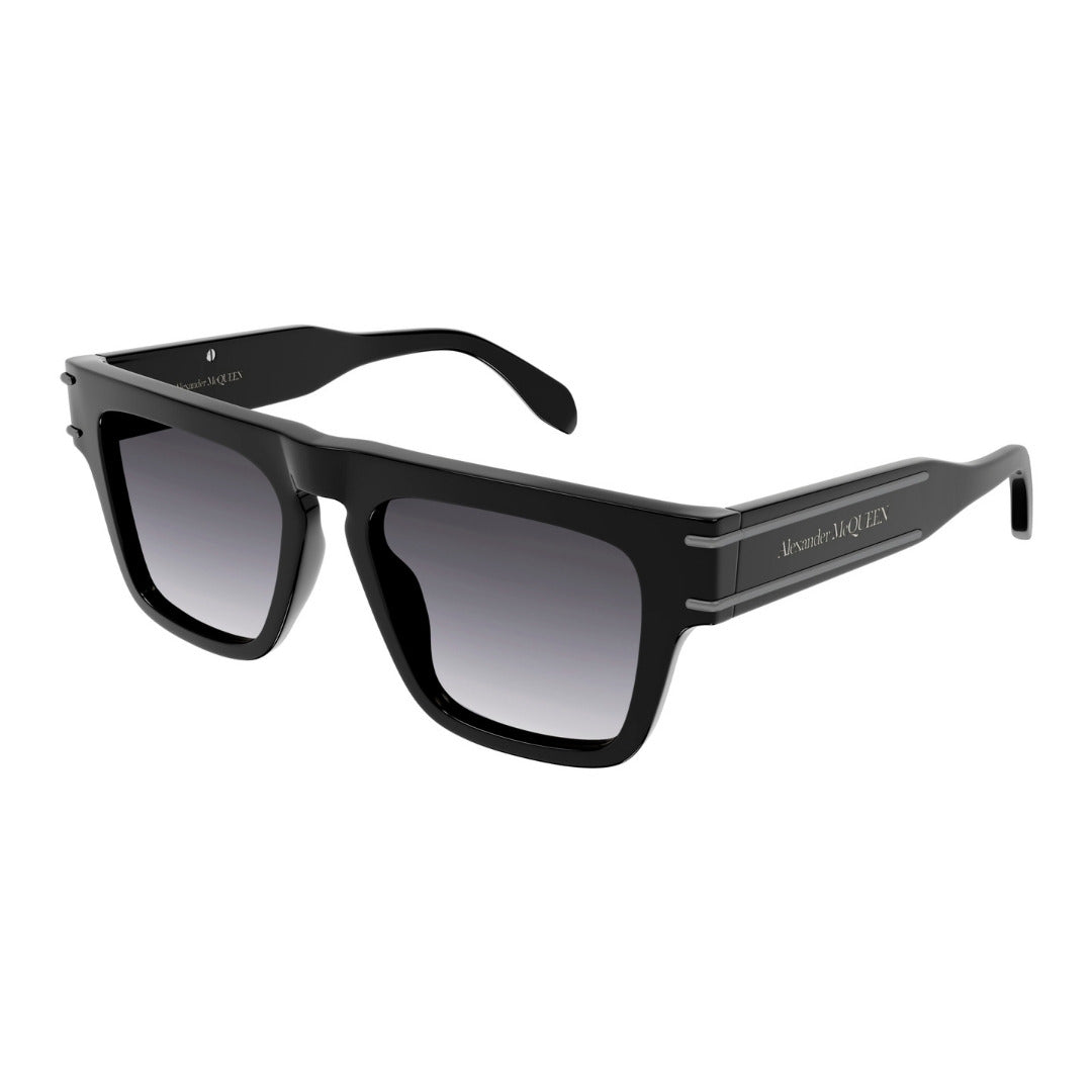 Alexander McQueen AM0397S 001 Preto Brilho Preto Degradê - Sol - 52 mm