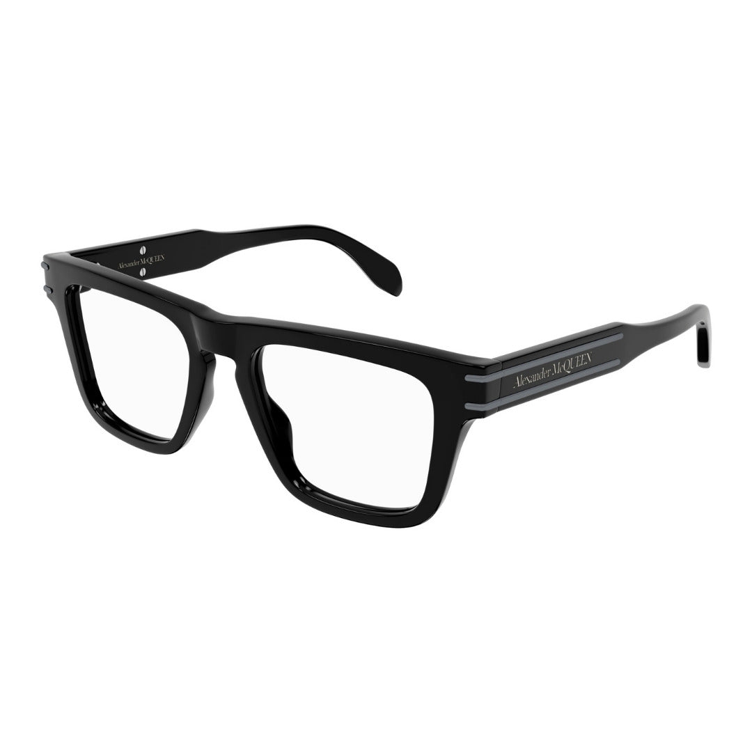 Alexander McQueen AM0400O 001 Preto Brilho - Grau - 52 mm