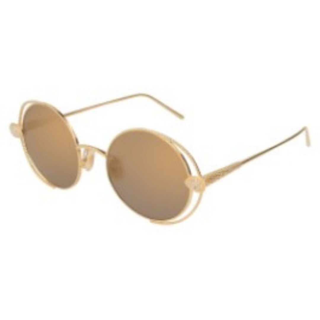 Boucheron BC0031S 002 Dourado Brilho Preto - Sol - 50 mm