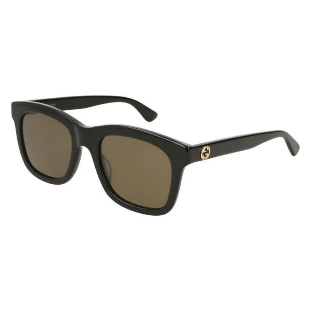 Gucci GG0326S 005 Preto Brilho Preto - Sol - 52 mm