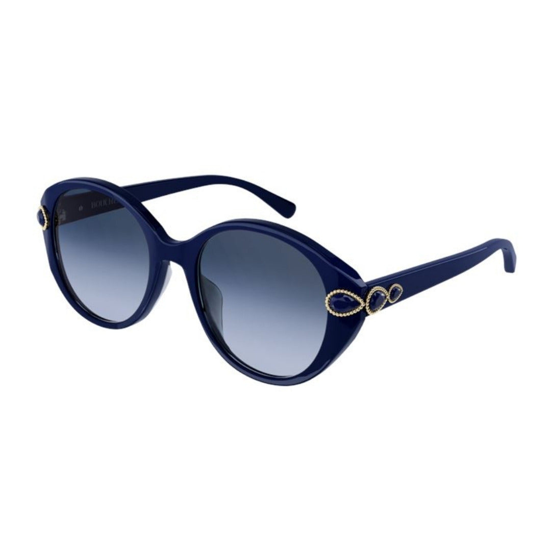 Boucheron BC0121S 002 Azul Brilho Azul - Sol - 53 mm