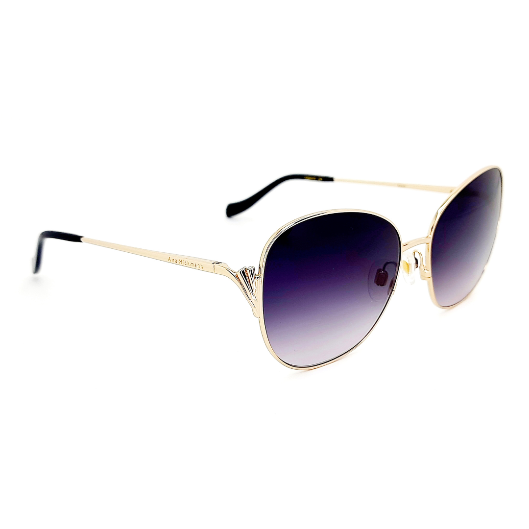 Ana Hickmann AH30007 A01 Dourado e Preto Brilho Preto Degradê - Sol - 59 mm