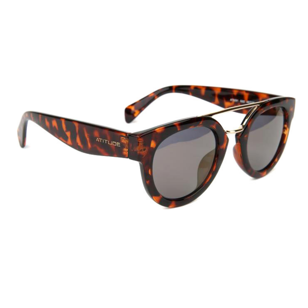 Atitude AT5291 G22 Marrom Mesclado Dourado Espelhado - Sol - 48 mm