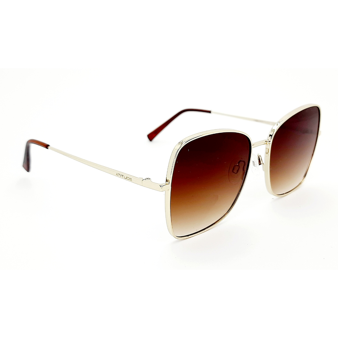 Atitude AT8147 04A Dourado Brilho Marrom Degradê - Sol - 56 mm