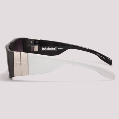 Evoke Bomber BRA10 Black Matte White Gray - Sol - 58 mm