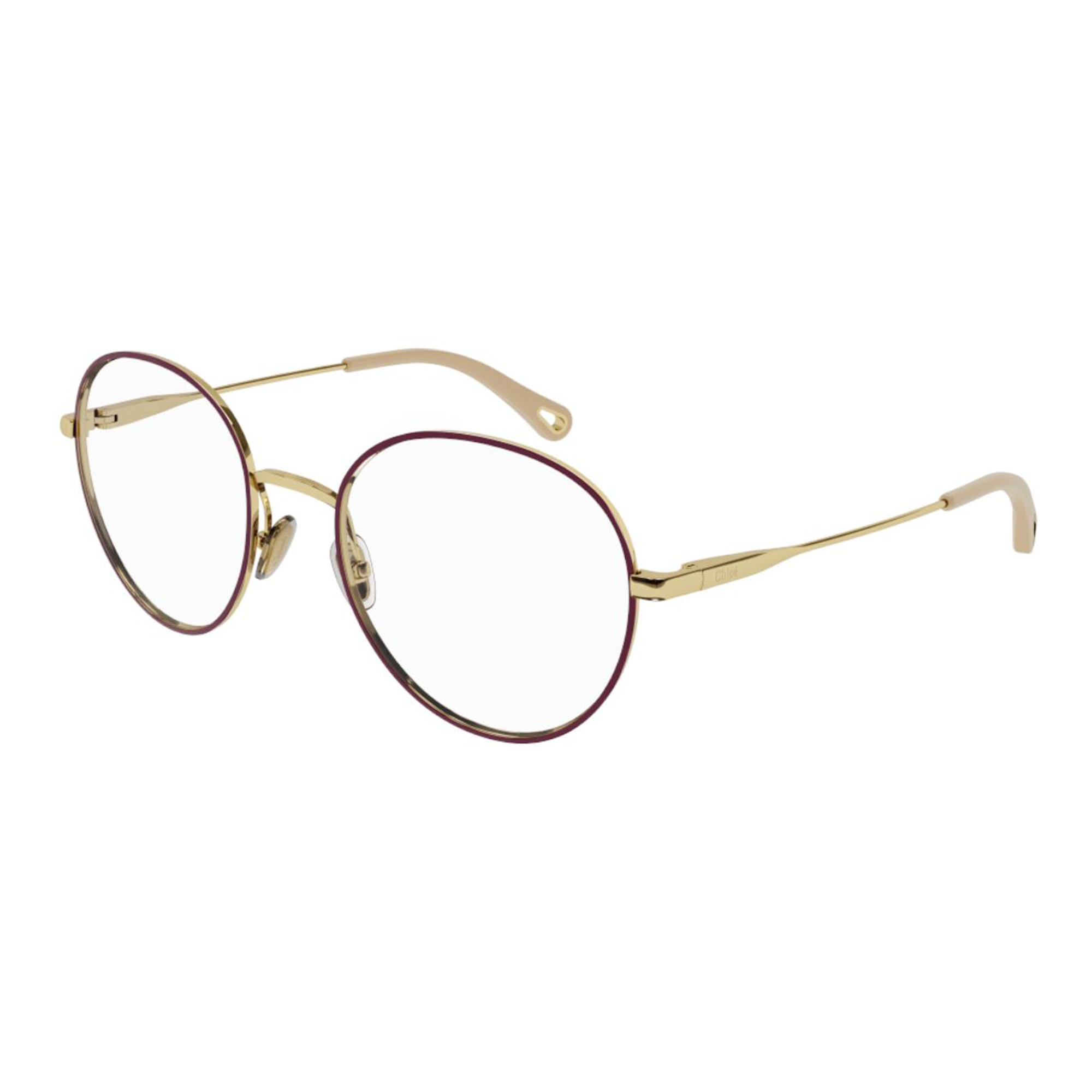 Chloé CH0021O 012 Dourado e Vinho Brilho - Grau - 52 mm