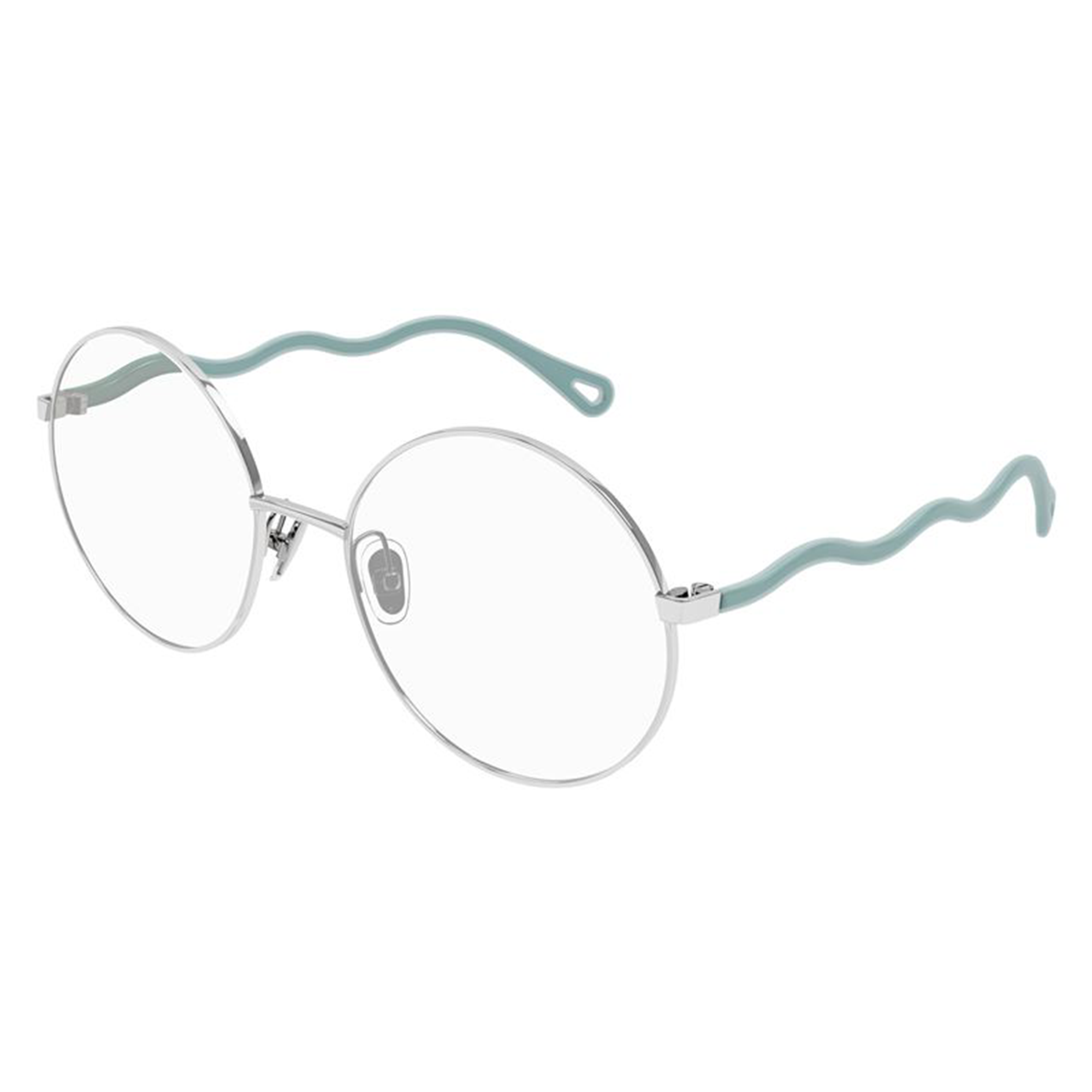 Chloé CH0057O 004 Prata Brilho e Verde - Grau - 53 mm