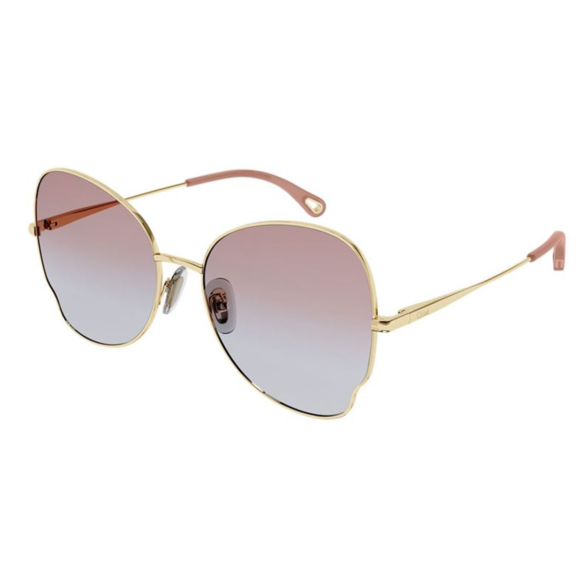 Chloé CH0094S 002 Dourado Brilho Rosa e Azul Degradê - Sol - 59 mm