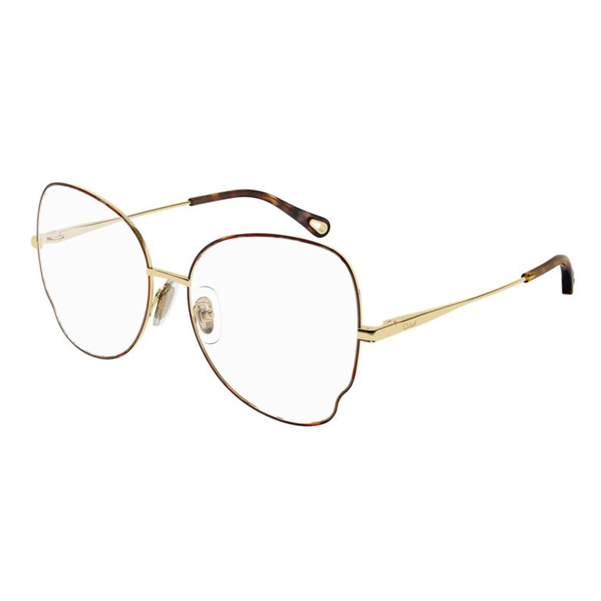 Chloé CH0098O 008 Dourado e Marrom Mesclado - Grau - 56 mm