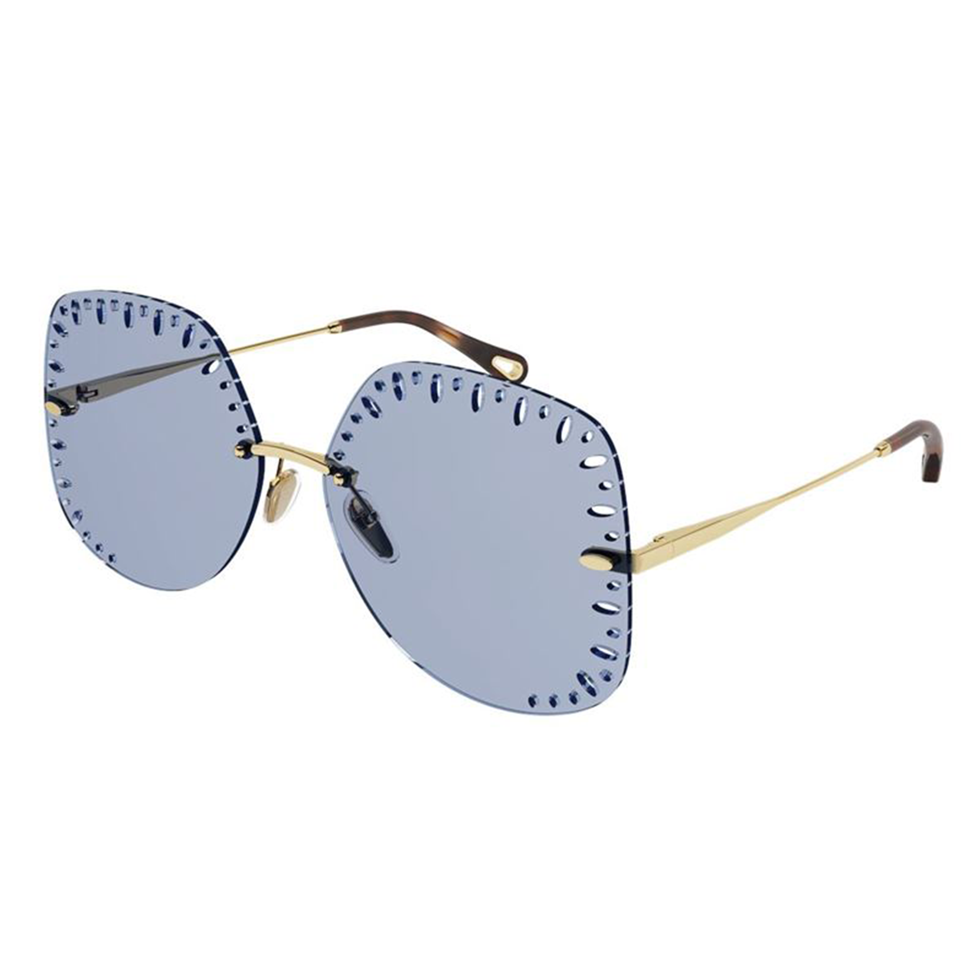 Chloé CH0111S 001 Dourado Brilho Preto - Sol - 63 mm