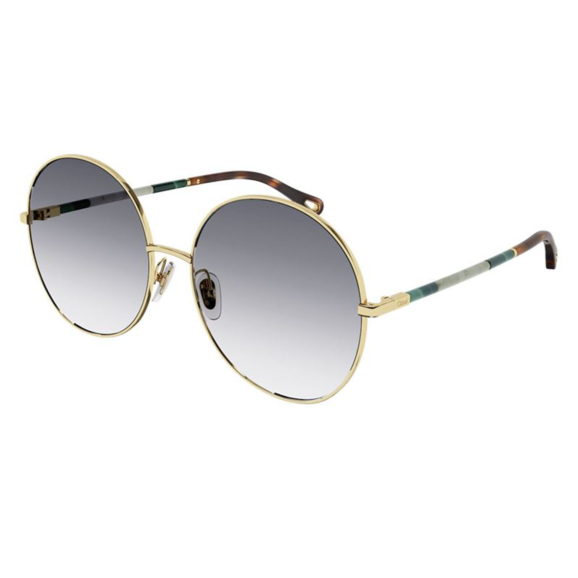 Chloé CH0112S 001 Dourado Brilho Preto Degradê - Sol - 61 mm