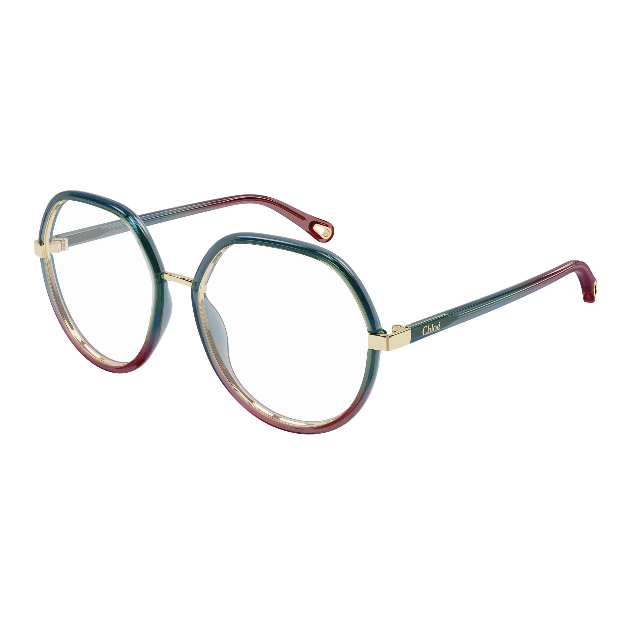 Chloé CH0131O 003 Azul e Vermelho Degradê - Grau - 54 mm