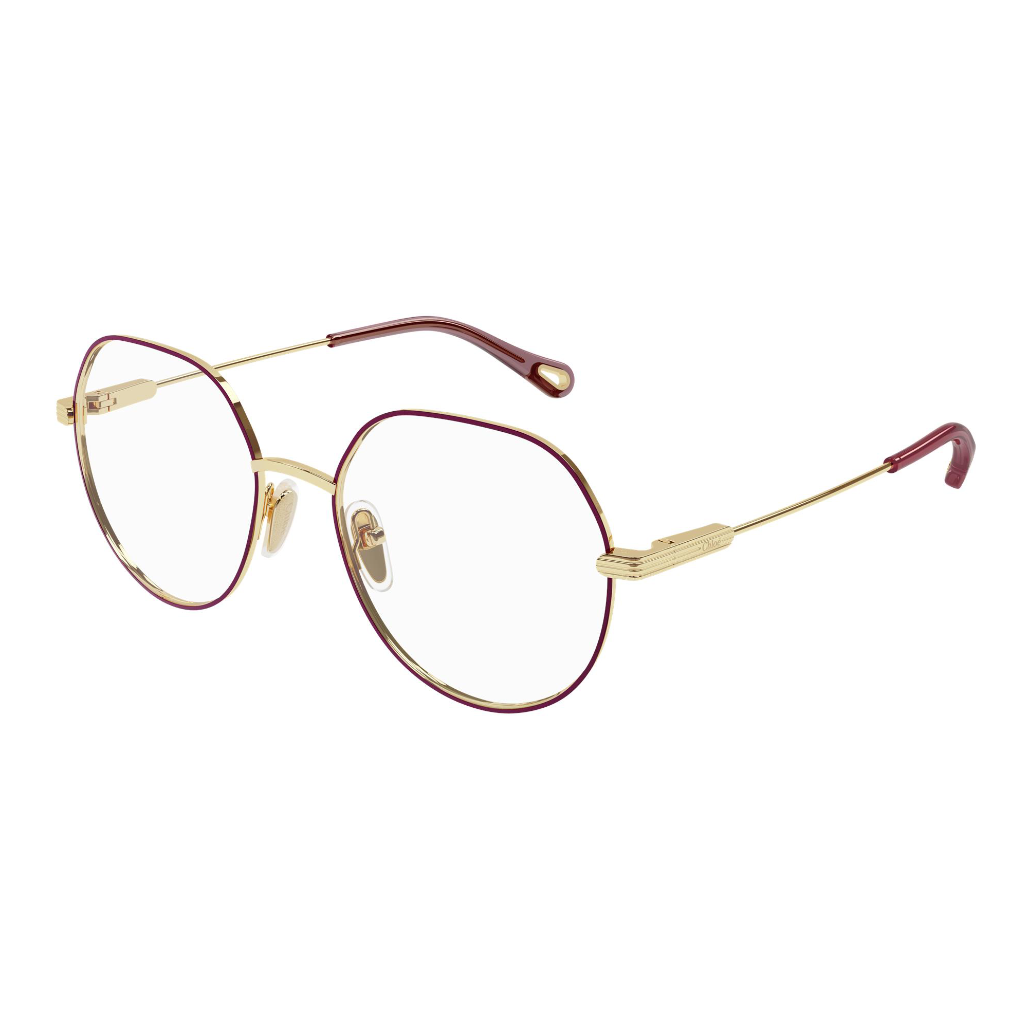 Chloé CH0137O 007 Dourado e Rosa Brilho - Grau - 53 mm