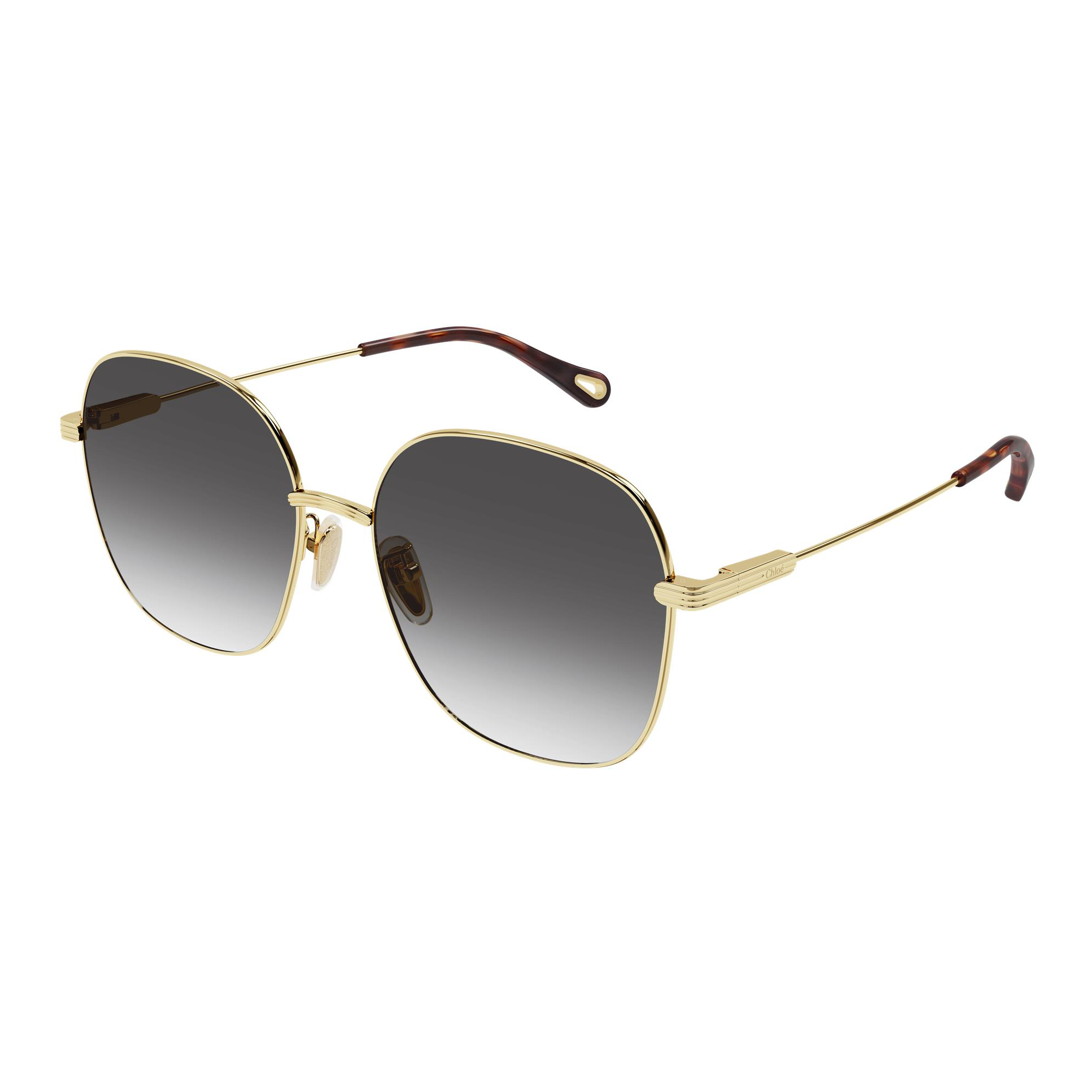 Chloé CH0139SA 001 Dourado Brilho Preto Degradê - Sol - 59 mm