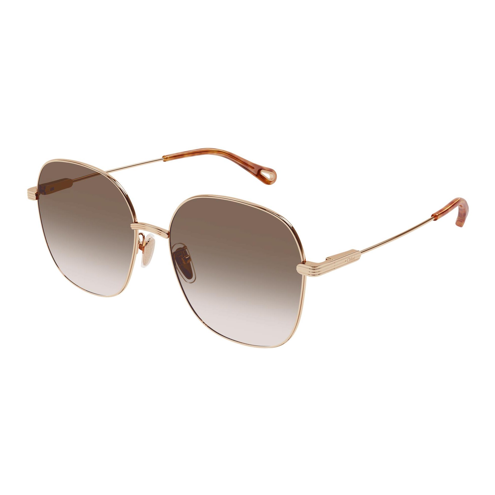 Chloé CH0139SA 002 Dourado Brilho Marrom Degradê - Sol - 59 mm