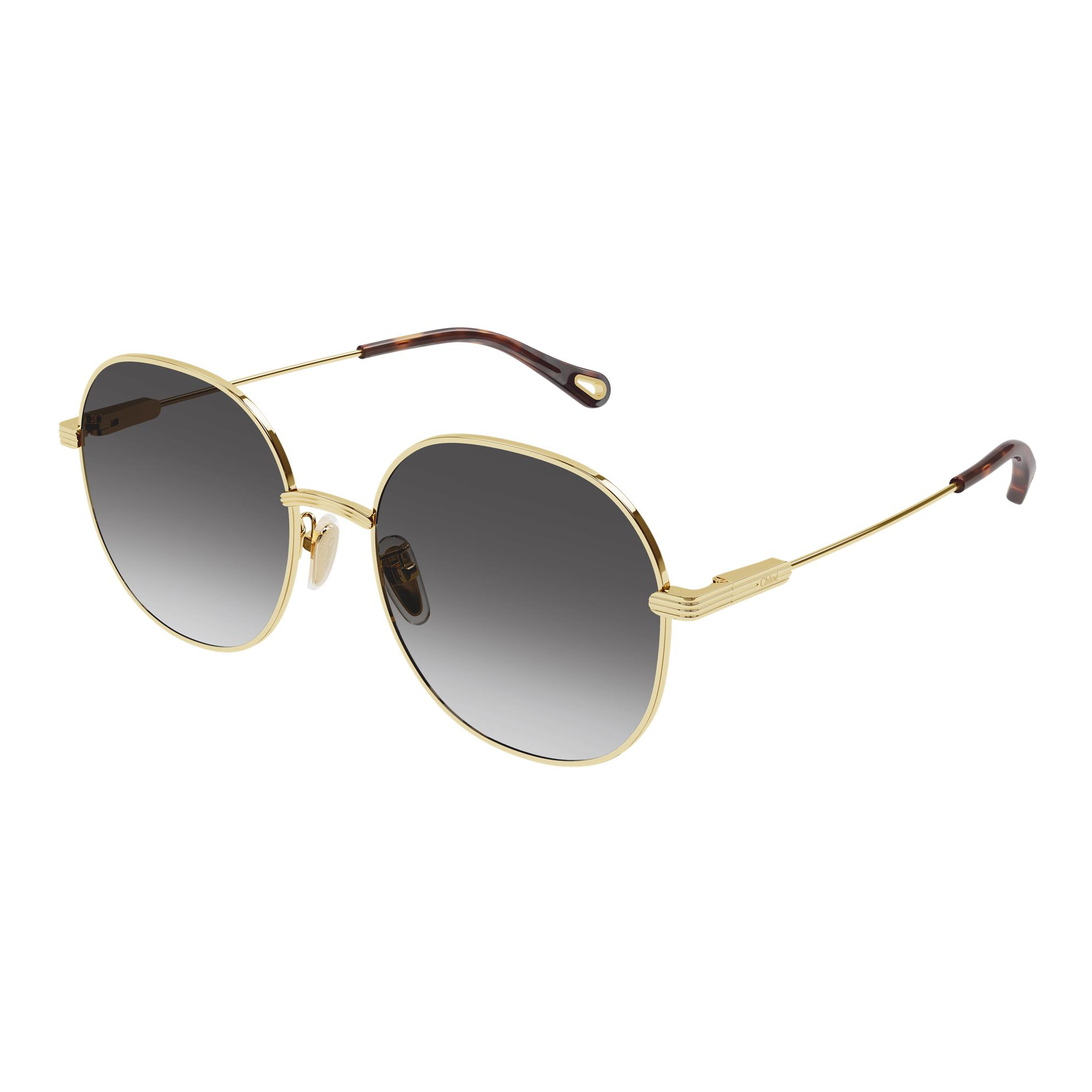 Chloé CH0140SA 001 Dourado Brilho Preto Degradê - Sol - 57 mm