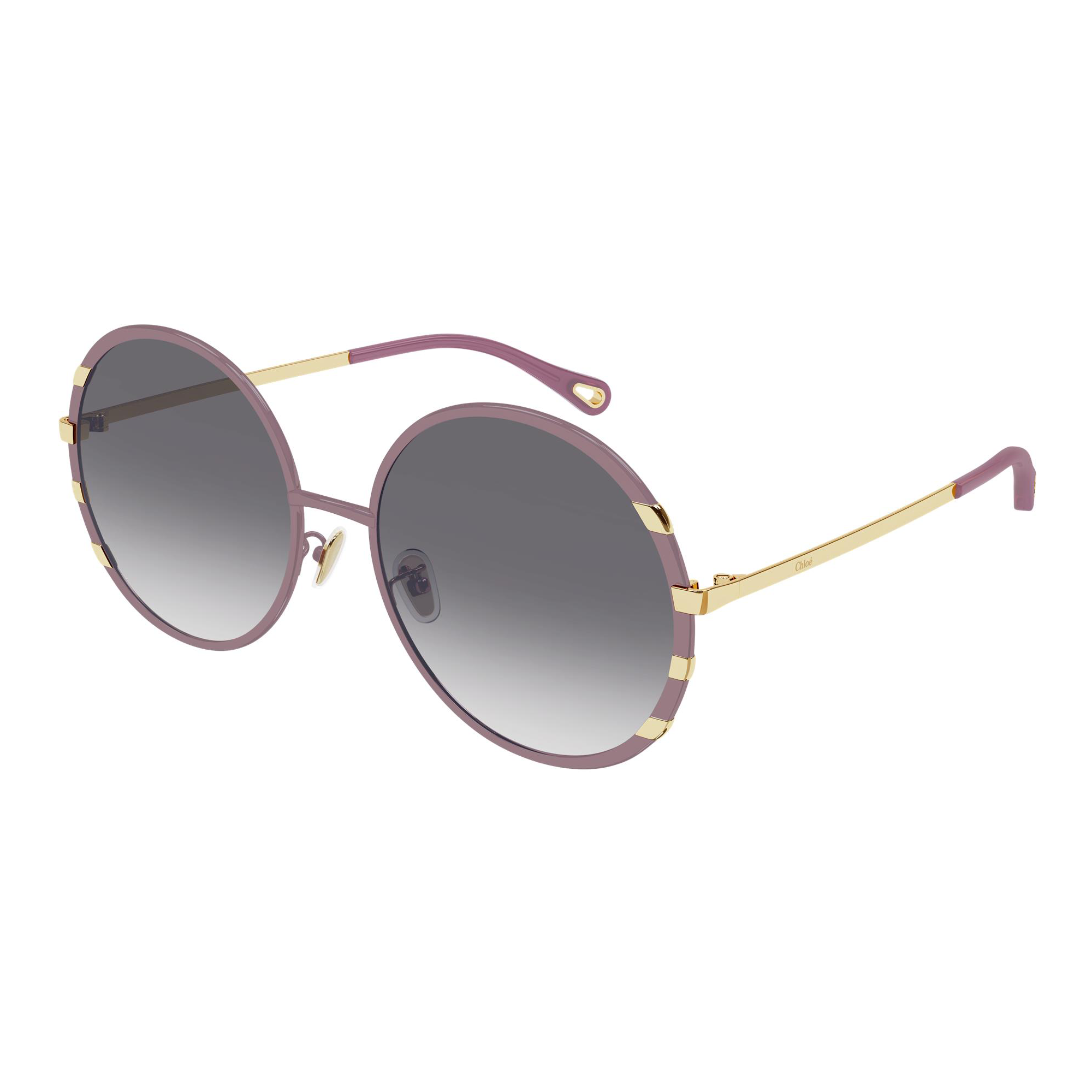 Chloé CH0144S 004 Dourado e Rosa Brilho Preto Degradê - Sol - 58 mm