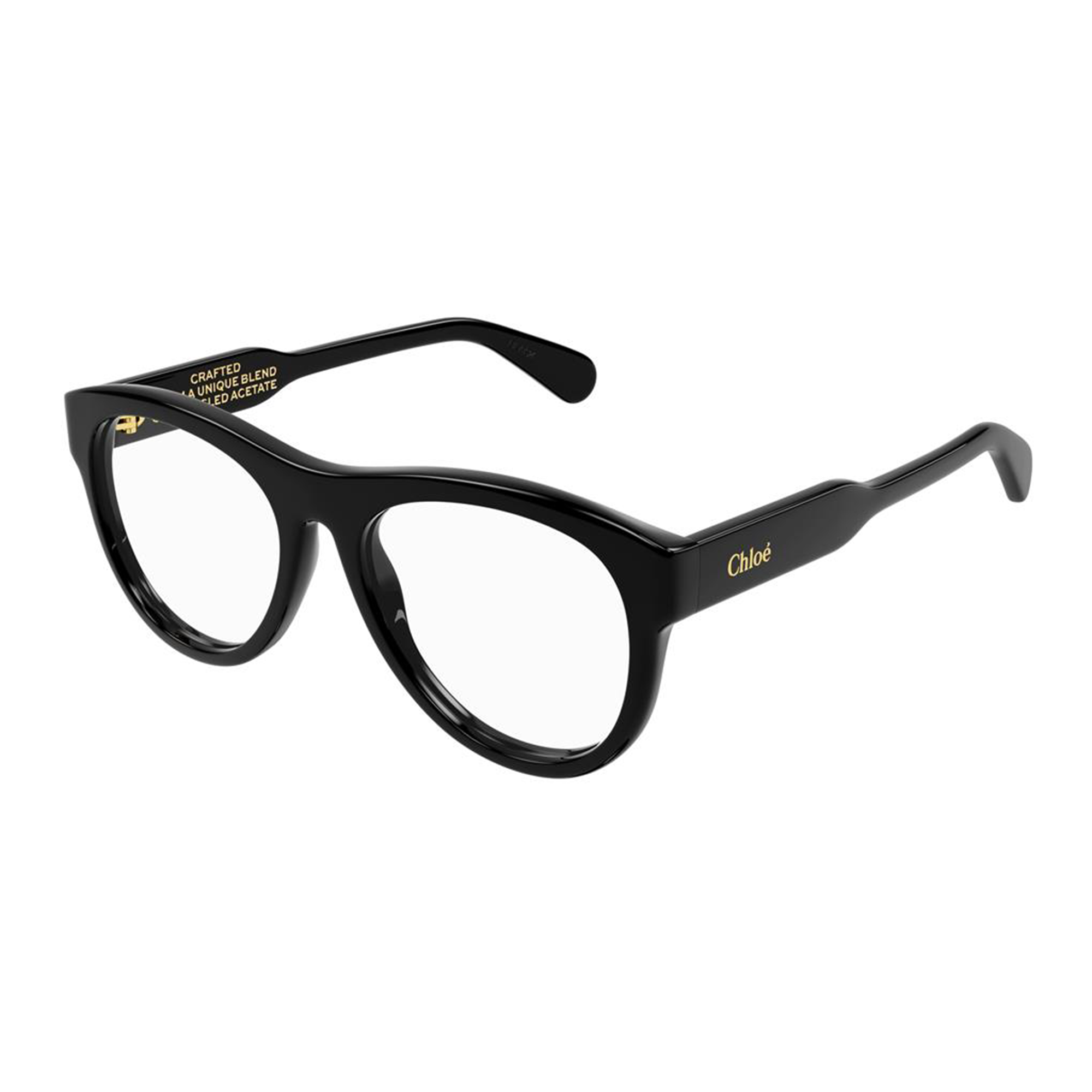 Chloé CH0152O 001 Preto Brilho - Grau - 53 mm