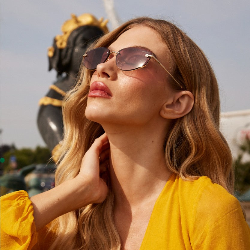 Colcci C0277 Dourado Brilho Marrom Degradê - Sol - 61 mm