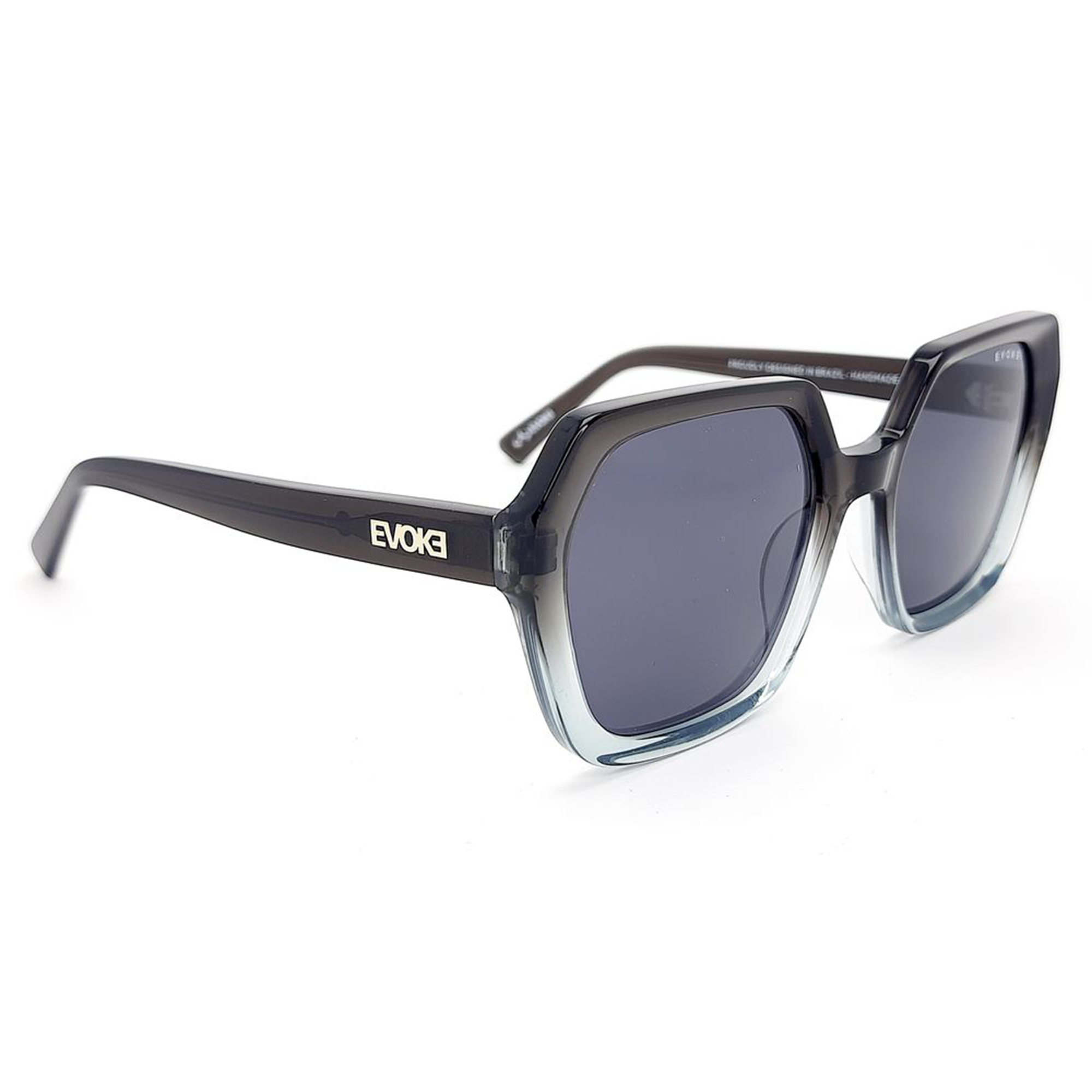 Evoke EVK 57 H02 Crystal Gray Degradê Gray Total - Sol - Tam 56 mm