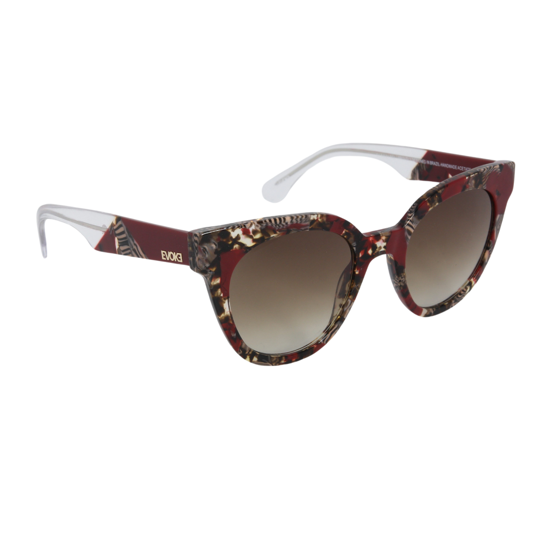 Óculos de Sol Evoke EVK 35 BRG21 Mesclado Marrom Degradê - Sol - 51 mm