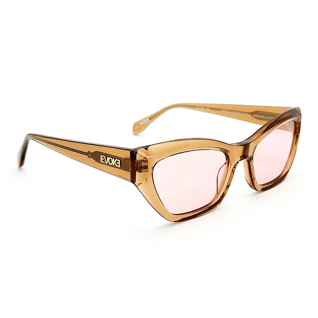Evoke EVK 42 G02 Marrom Translúcido Rosa - Sol - 52 mm