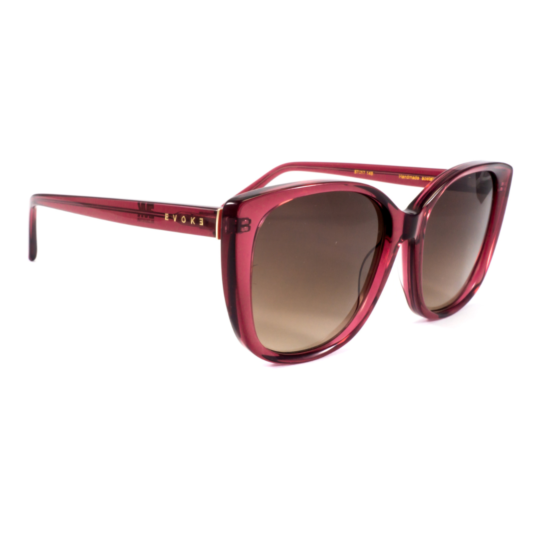 Evoke EVK RX52S C01 Rosa Translúcido Marrom Degradê - Sol - 57 mm